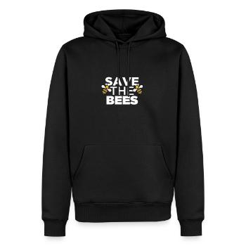 Retten Sie die Bienen - Tierrecht-Anhänger-Tag der Erde - Männer Premium Bio Hoodie - Schwarz - Vorne - Nico (187cm)
