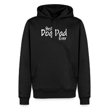 LE MEILLEUR PAPA JAMAIS CHIEN - CHIENS - L'AMOUR - FÊTE DES PÈRES - Sweat à capuche Premium bio Homme - noir - Devant - Nico (187cm)