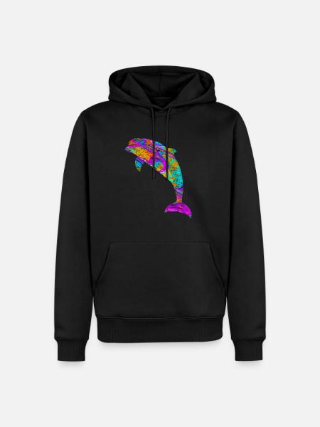 Delphin Geschenk Wassertiere Säugetier Fisch - Männer Premium Bio Hoodie - Schwarz