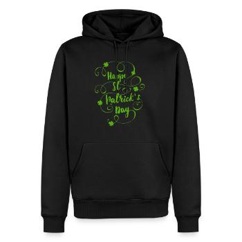 Bonne Saint Patrick T-shirt vintage cadeau - Sweat à capuche Premium bio Homme - noir - Devant - Nico (187cm)