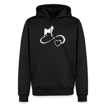Akita Inu Owner Heart Endless Dog Lover Gift - Men’s Premium Organic Hoodie - black - Front - Nico (187cm)