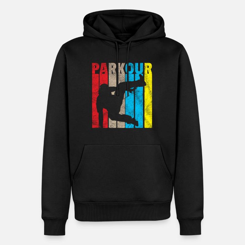 Parkour Parkour cadeau Le parcours - Sweat à capuche Premium bio Homme - noir