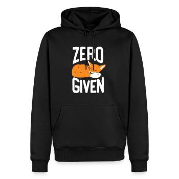 Zero Fox Given Funny T-Shirt Gift Fox - Men’s Premium Organic Hoodie - black - Front - Nico (187cm)