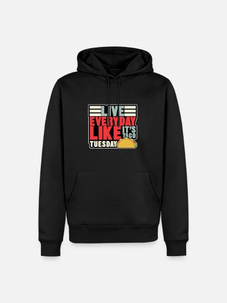 live everyday - Men’s Premium Organic Hoodie - black