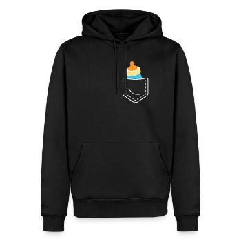 Cute Baby Bottle Pocket Gift - Männer Premium Bio Hoodie - Schwarz - Vorne - Nico (187cm)