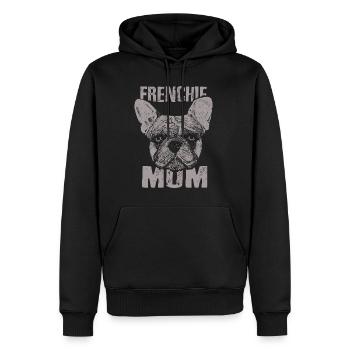 Frenchie Mom Dog Lover GIft - Männer Premium Bio Hoodie - Schwarz - Vorne - Nico (187cm)