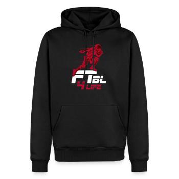 Football américain Touchdown anniversaire cadeau - Sweat à capuche Premium bio Homme - noir - Devant - Nico (187cm)