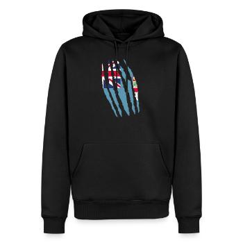 Claw Klaue Risse Herkunft Fidschi png - Männer Premium Bio Hoodie - Schwarz - Vorne - Nico (187cm)