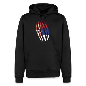 Claw Klaue Risse Herkunft Serbien png - Männer Premium Bio Hoodie - Schwarz - Vorne - Nico (187cm)