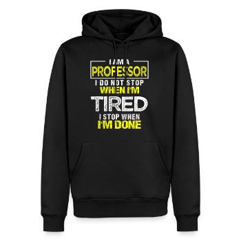Ich bin Professor Geschenk Universität Prof - Männer Premium Bio Hoodie - Schwarz - Vorne - Nico (187cm)