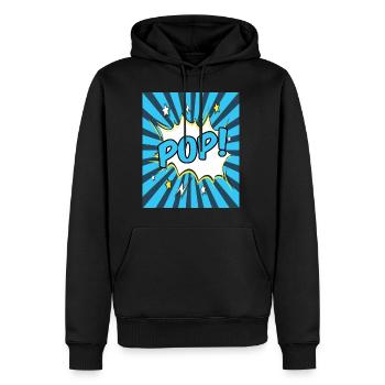 Pop Art - Sweat à capuche Premium bio Homme - noir - Devant - Nico (187cm)