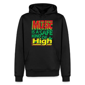 Reggae Musik Chillen Geschenk Reggaeton - Männer Premium Bio Hoodie - Schwarz - Vorne - Nico (187cm)