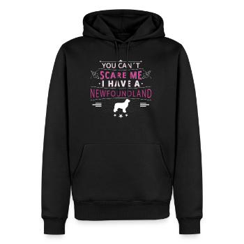 Neufundländer scare Newfoundland - Männer Premium Bio Hoodie - Schwarz - Vorne - Nico (187cm)