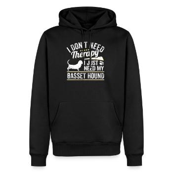 Basset Hound Dog propriétaire Cool chien amant cadeau - Sweat à capuche Premium bio Homme - noir - Devant - Nico (187cm)