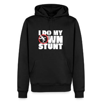 Je fais mon propre CASCADE - Sweat à capuche Premium bio Homme - noir - Devant - Nico (187cm)