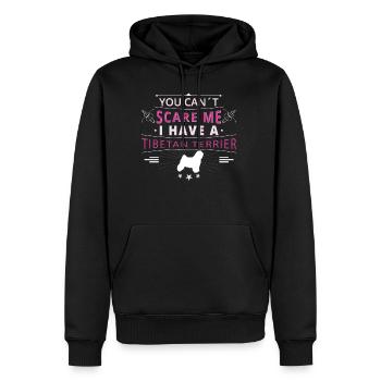 Terrier tibétain peur Terrier du Tibet - Sweat à capuche Premium bio Homme - noir - Devant - Nico (187cm)