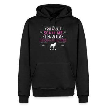 Staffordshire Bullterrier scare - Männer Premium Bio Hoodie - Schwarz - Vorne - Nico (187cm)