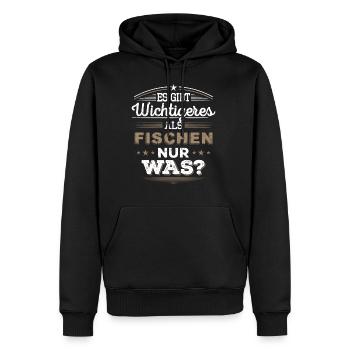 fischen, Fischer, Geschenk - Männer Premium Bio Hoodie - Schwarz - Vorne - Nico (187cm)
