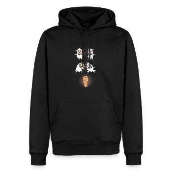 Lamm und Kalb Fusion zum Döner - Männer Premium Bio Hoodie - Schwarz - Vorne - Nico (187cm)