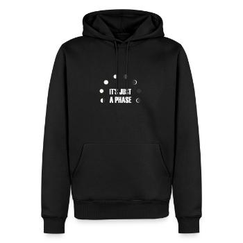 Lustiges Mondfinsternis-Mond-Phasen-Mond-Liebhabergeschenk - Männer Premium Bio Hoodie - Schwarz - Vorne - Nico (187cm)