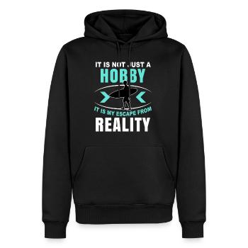 Surf Surfin Geschenk Surfergirl Surfbrett Surfen - Männer Premium Bio Hoodie - Schwarz - Vorne - Nico (187cm)