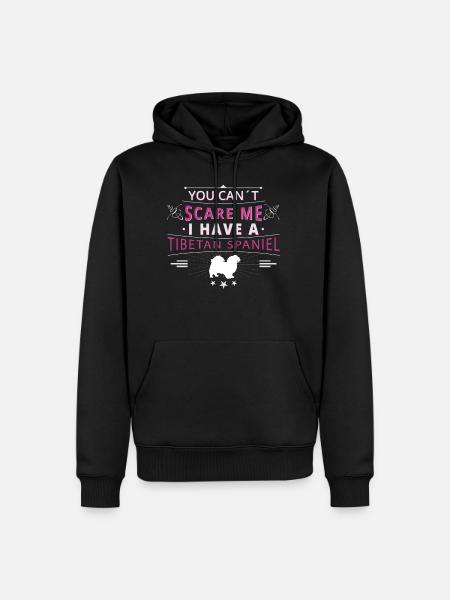 Tibet-Spaniel scare Tibetan Spaniel - Männer Premium Bio Hoodie - Schwarz