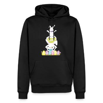 Heureux oriental - Sweat à capuche Premium bio Homme - noir - Devant - Nico (187cm)