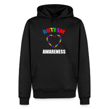 Autism Awareness - Sweat à capuche Premium bio Homme - noir - Devant - Nico (187cm)