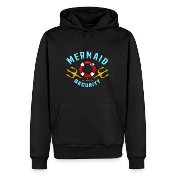 Mermaid Security Gift - Men’s Premium Organic Hoodie - black - Front - Nico (187cm)