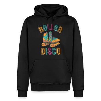 Roller Disco Roller Skate Party 80s Cadeau - Sweat à capuche Premium bio Homme - noir - Devant - Nico (187cm)