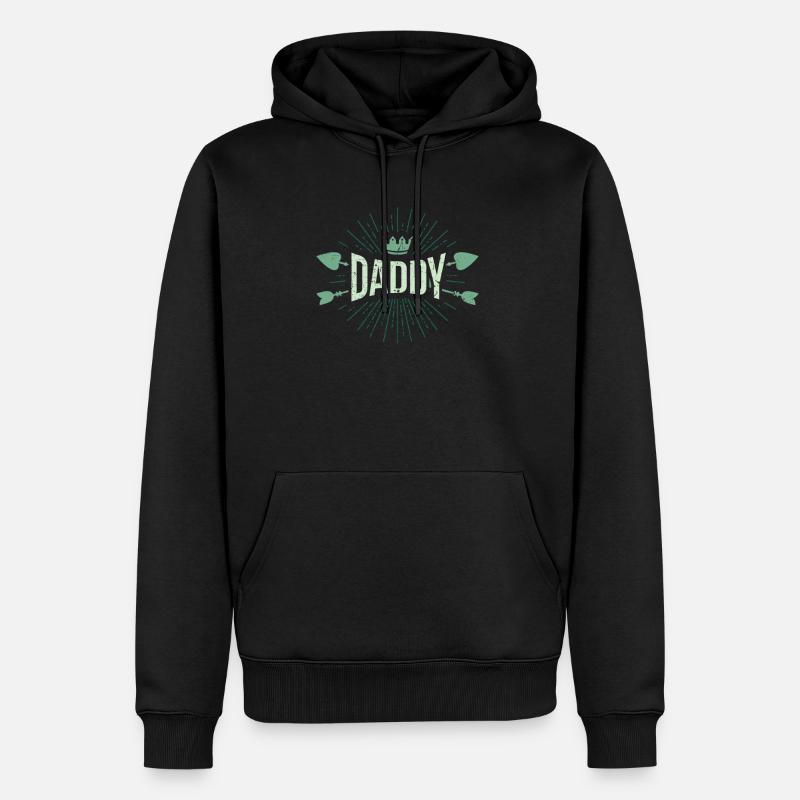 Papa - père - papa - Sweat à capuche Premium bio Homme - noir