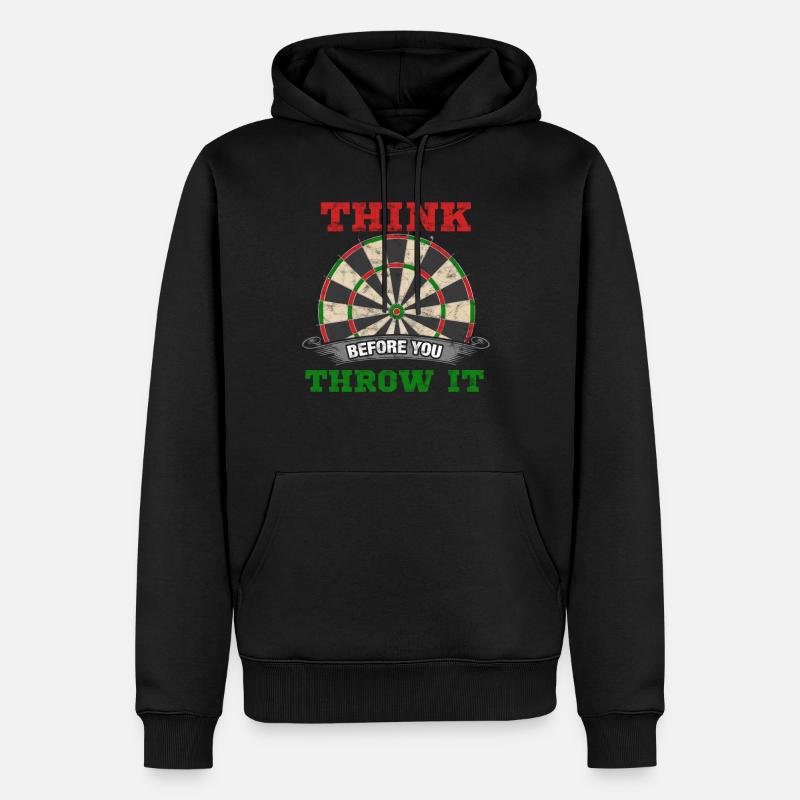 Dart - Dartboard - Geschenk - Männer Premium Bio Hoodie - Schwarz