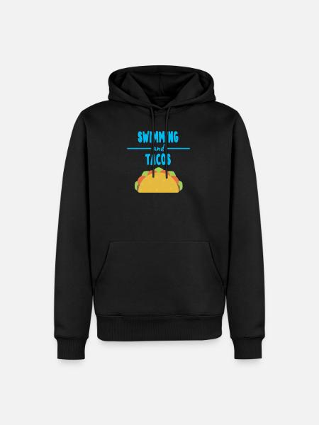 De grappige gift van de tacos-t-shirt van de zweefvlieg - Mannen Premium Bio hoodie - zwart