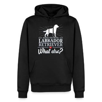 Labrador Retriever quoi d'autre? - Sweat à capuche Premium bio Homme - noir - Devant - Nico (187cm)