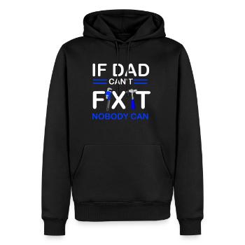 Vatertag Geschenk Vater Vaterschaft - Männer Premium Bio Hoodie - Schwarz - Vorne - Nico (187cm)