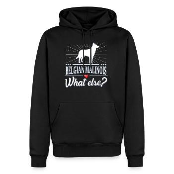 Malinois what else? Belgian Malinois - Männer Premium Bio Hoodie - Schwarz - Vorne - Nico (187cm)