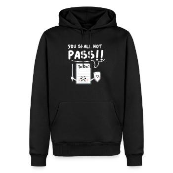 Du darfst nicht durch - To Do Liste - Männer Premium Bio Hoodie - Schwarz - Vorne - Nico (187cm)