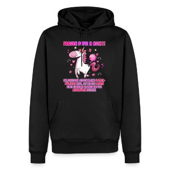 Frauen pupsen nicht - Männer Premium Bio Hoodie - Schwarz - Vorne - Nico (187cm)