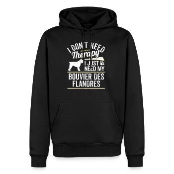 Bouvier des Flandres Chien de compagnie Cool Dog Gift Idea - Sweat à capuche Premium bio Homme - noir - Devant - Nico (187cm)