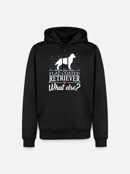 Flat Coated Retriever what else? - Männer Premium Bio Hoodie - Schwarz