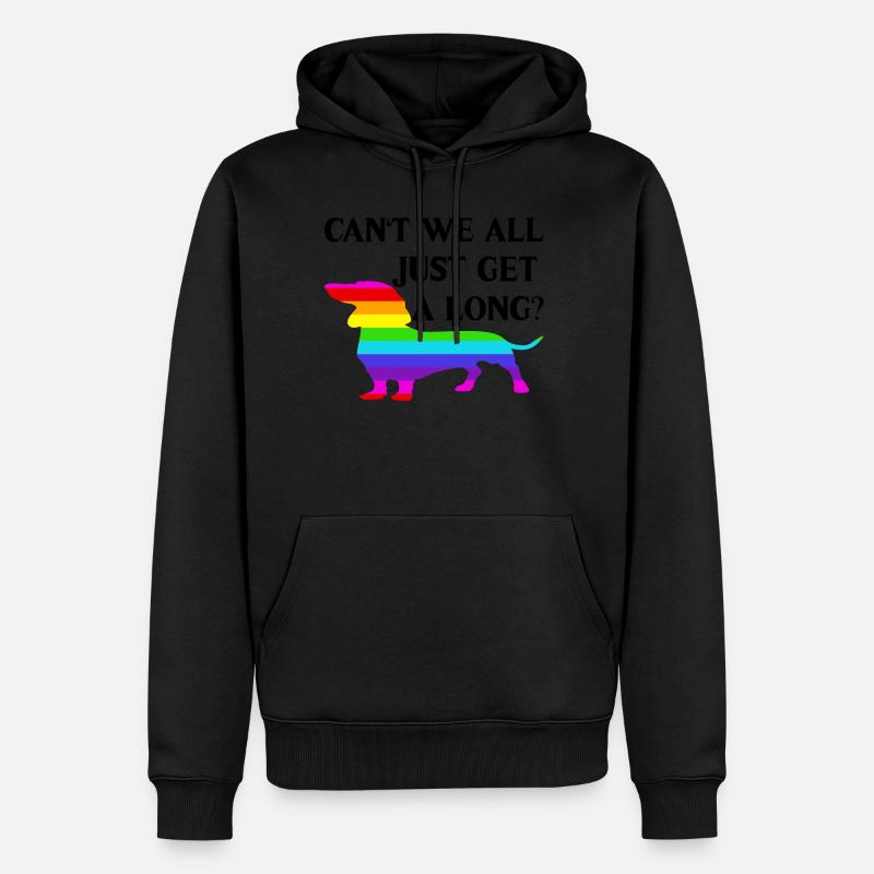 Can’t we all just get a long ? - Sweat à capuche Premium bio Homme - noir