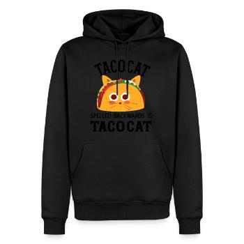 Tacocat spelled backwards is tacocat - Männer Premium Bio Hoodie - Schwarz - Vorne - Nico (187cm)