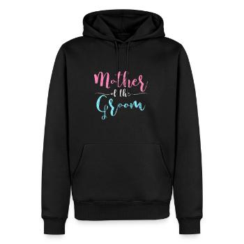 Mère du marié mariée bachelorette maman - Sweat à capuche Premium bio Homme - noir - Devant - Nico (187cm)