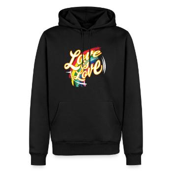L'amour de T-shirt de CSD est amour - Sweat à capuche Premium bio Homme - noir - Devant - Nico (187cm)