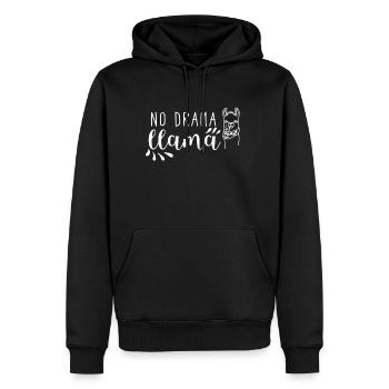 Chemise drôle et branchée Nodramama lama - Sweat à capuche Premium bio Homme - noir - Devant - Nico (187cm)