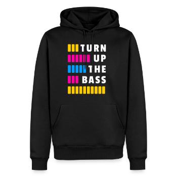Allumez le cadeau DJ de basse - Sweat à capuche Premium bio Homme - noir - Devant - Nico (187cm)