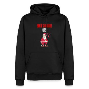 Santa - Krankenschwester - Weihnachtsmann - Männer Premium Bio Hoodie - Schwarz - Vorne - Nico (187cm)