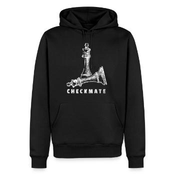 Pièce d'échecs cadeau chemise échecs joueur d'échecs - Sweat à capuche Premium bio Homme - noir - Devant - Nico (187cm)
