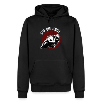 Auf die Knie - Männer Premium Bio Hoodie - Schwarz - Vorne - Nico (187cm)