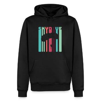 Fallschirmspringer T-Shirt Fallschirm Geschenk - Männer Premium Bio Hoodie - Schwarz - Vorne - Nico (187cm)